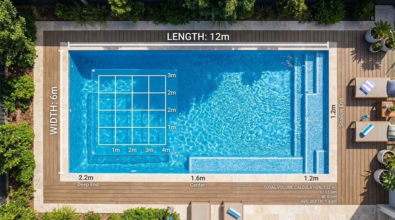 calculez facilement le volume en mètres cubes de votre piscine avec le calculateur précis de lauremanaudou.fr. estimation rapide et fiable pour tous types de piscines.
